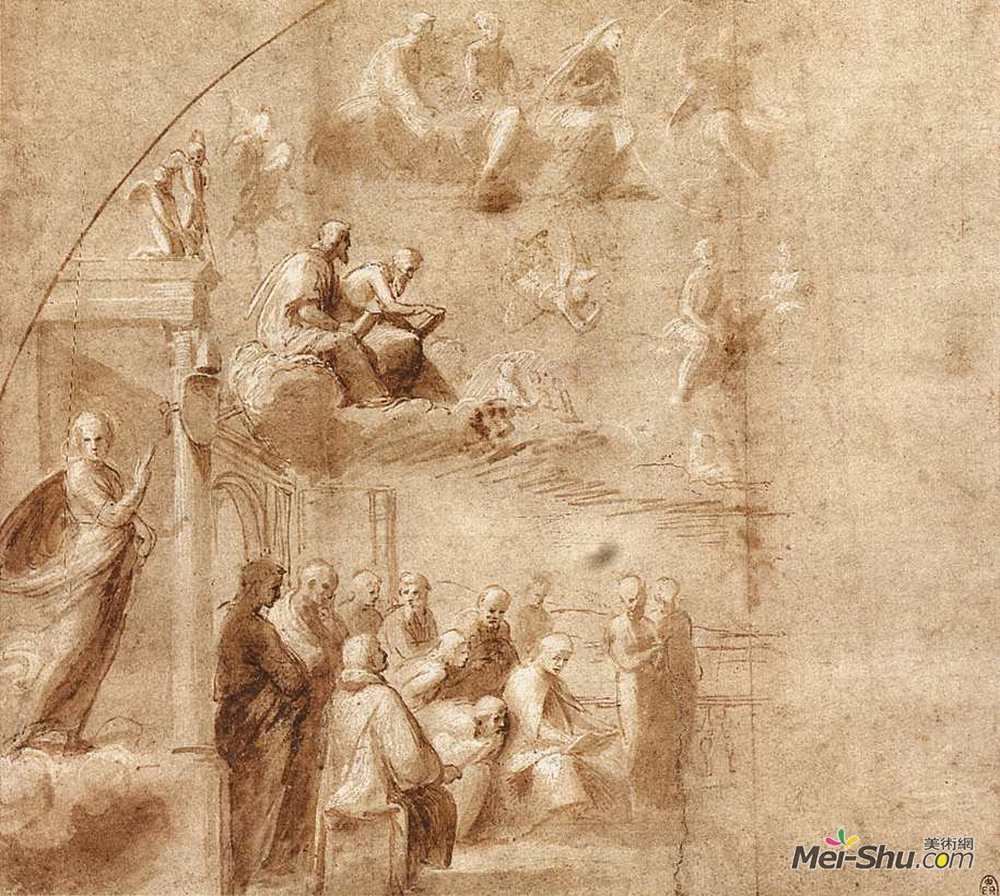 拉斐尔(Raphael)高清作品《研究争议》