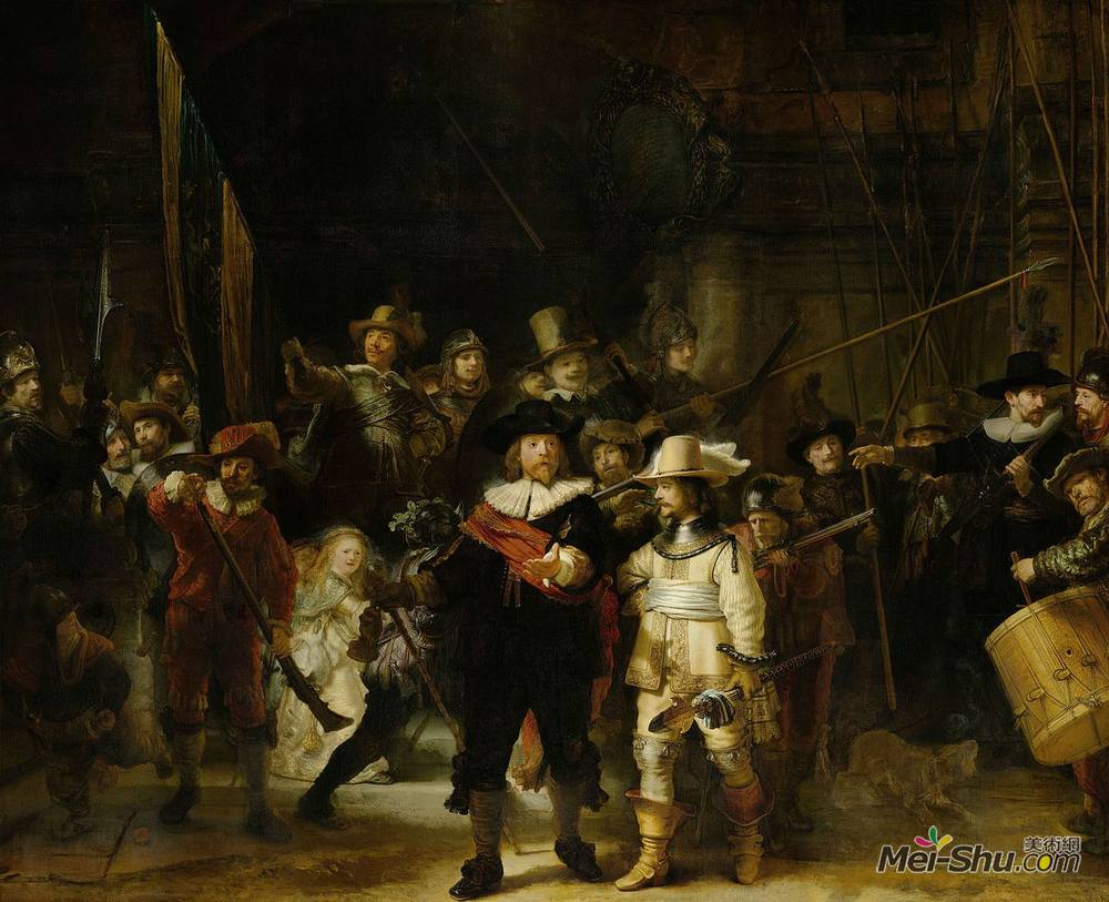 伦勃朗(Rembrandt)高清作品《夜巡》