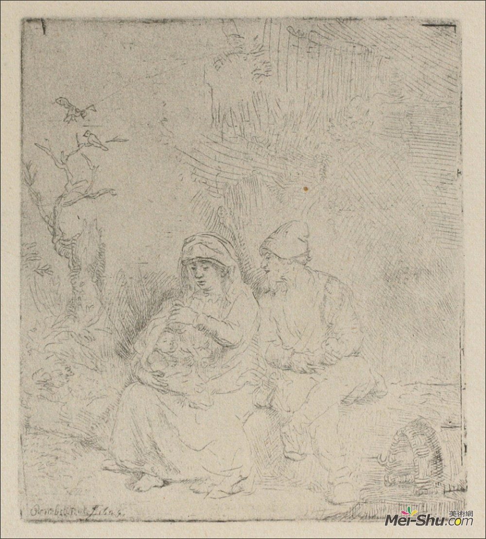 伦勃朗(Rembrandt)高清作品《休养生息》