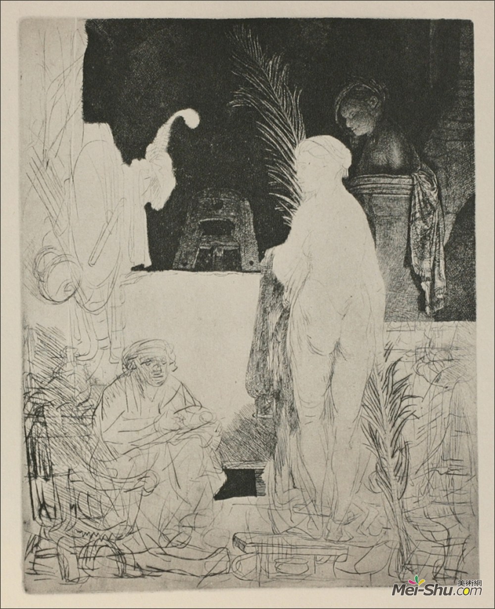 伦勃朗(Rembrandt)高清作品《艺术家从模型中画画》