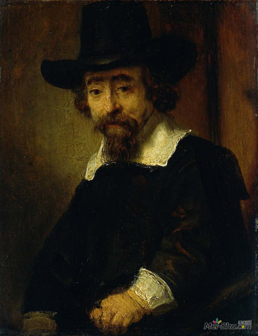 伦勃朗(Rembrandt)高清作品《Dr Ephraim Bueno, Jewish Physician and Writer》