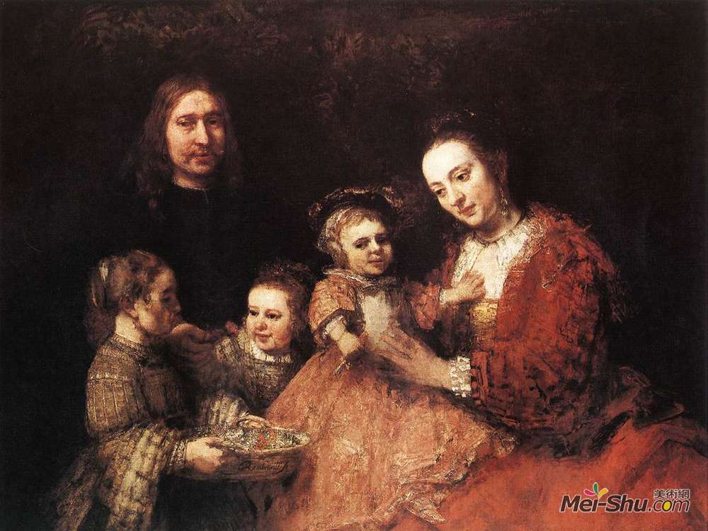 伦勃朗(Rembrandt)高清作品《家庭群体》
