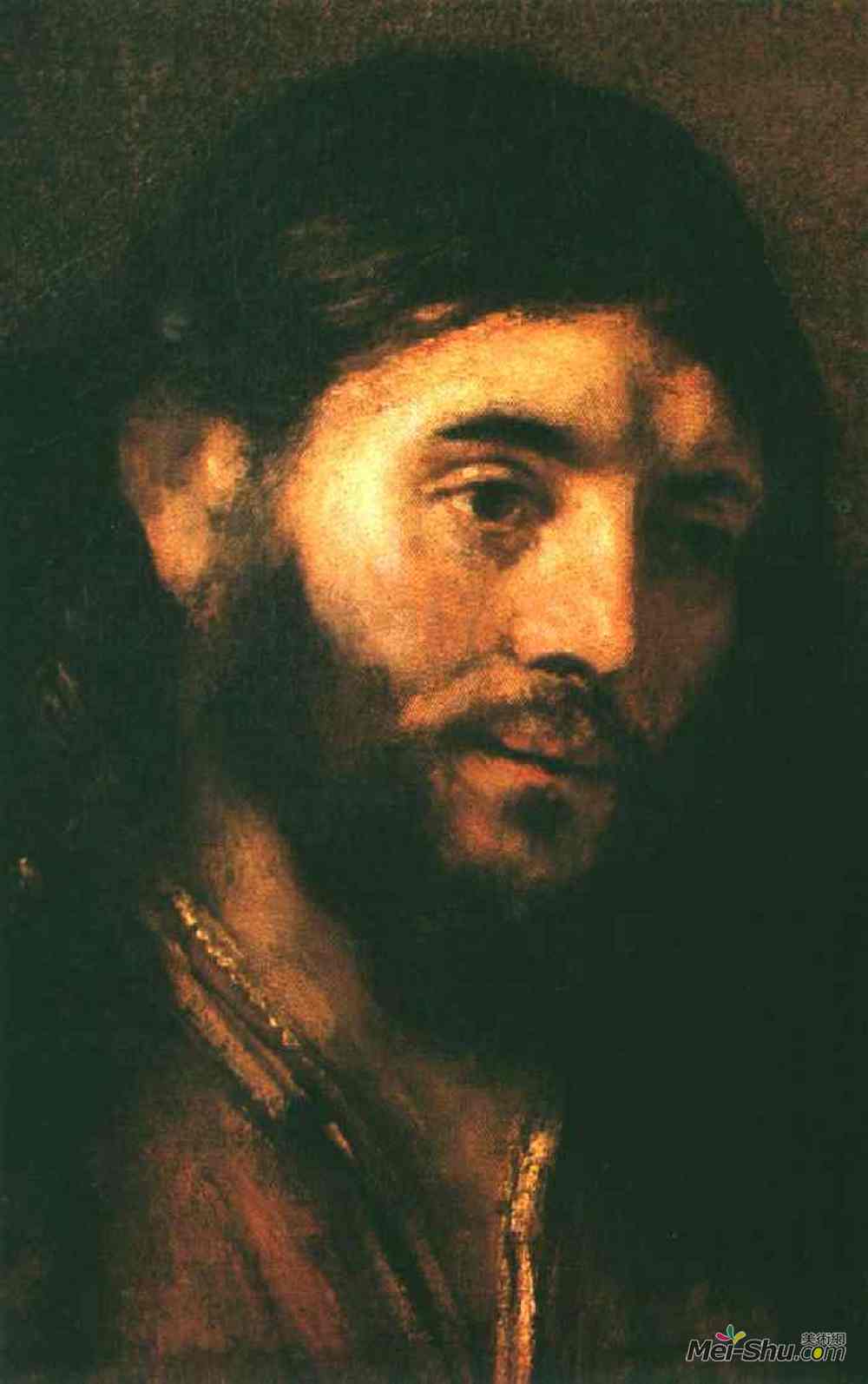 伦勃朗(Rembrandt)高清作品《耶稣基督首领》