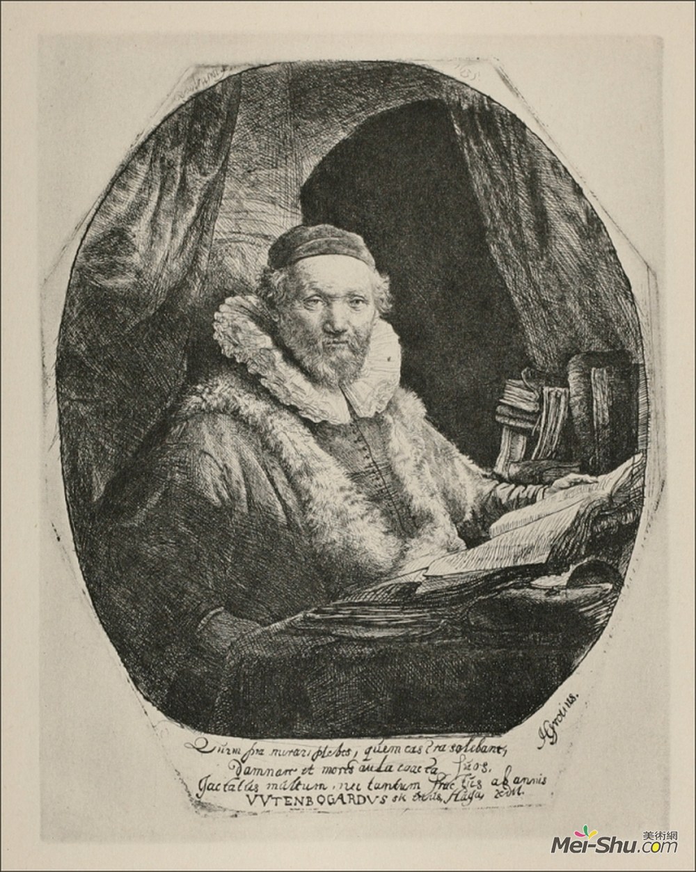 伦勃朗(Rembrandt)高清作品《Johannes Uijtenbodaerd》