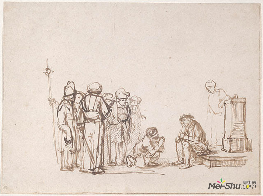 伦勃朗(Rembrandt)高清作品《嘲弄耶稣基督》