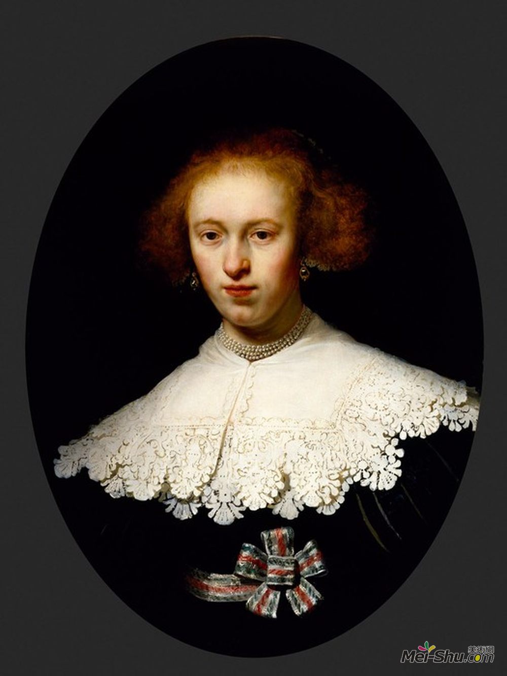 伦勃朗(Rembrandt)高清作品《年轻女子肖像》