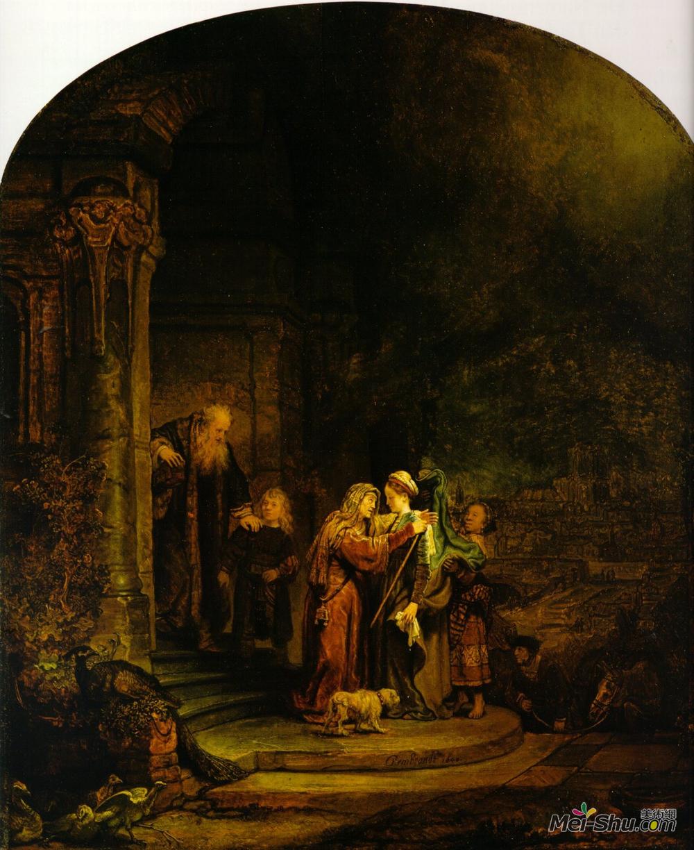 伦勃朗(Rembrandt)高清作品《恶魔拜访》