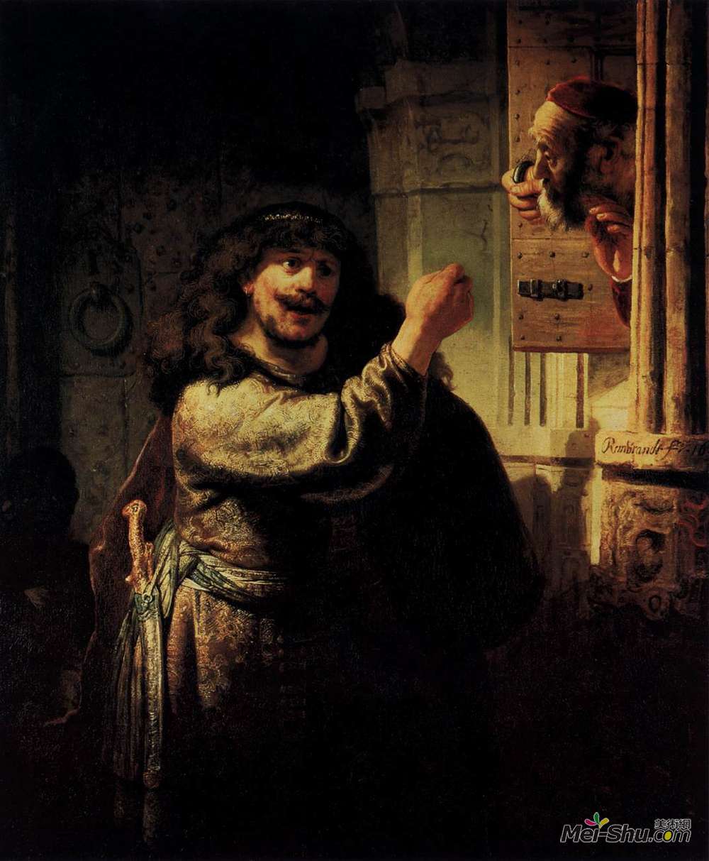 伦勃朗(Rembrandt)高清作品《参孙控告岳父》