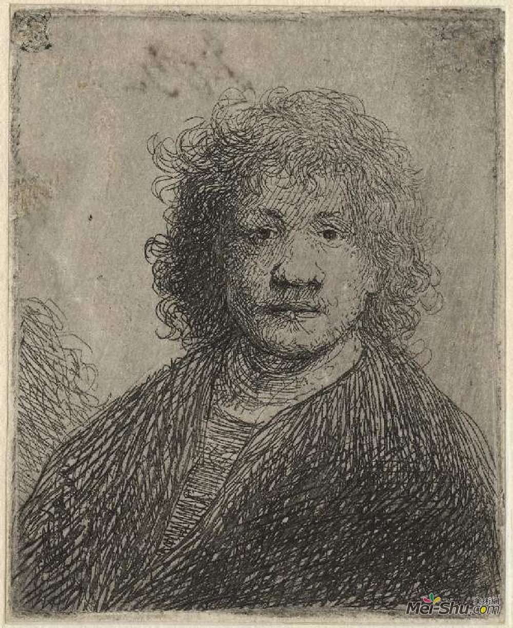 伦勃朗(Rembrandt)高清作品《宽鼻自画像》