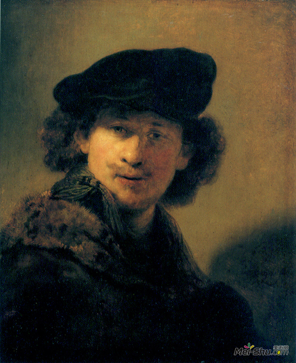 伦勃朗(Rembrandt)高清作品《贝雷帽自画像》