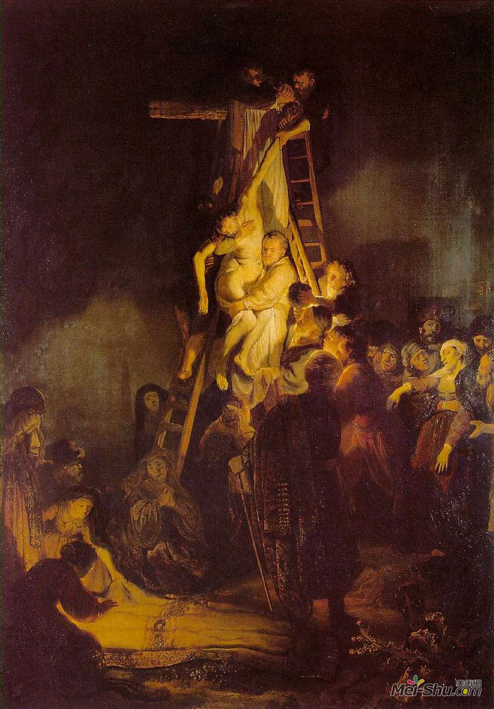 伦勃朗(Rembrandt)高清作品《下十字架》