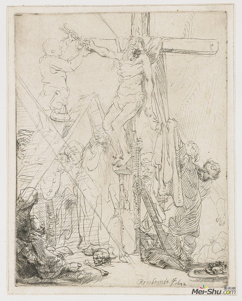 伦勃朗(Rembrandt)高清作品《十字架的下降》