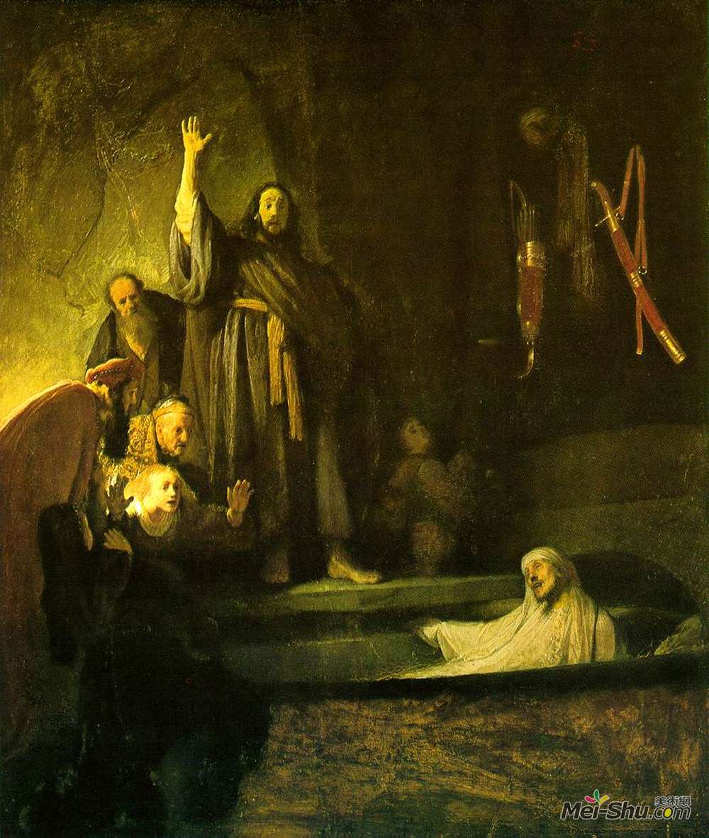 伦勃朗(Rembrandt)高清作品《拉撒路复活》