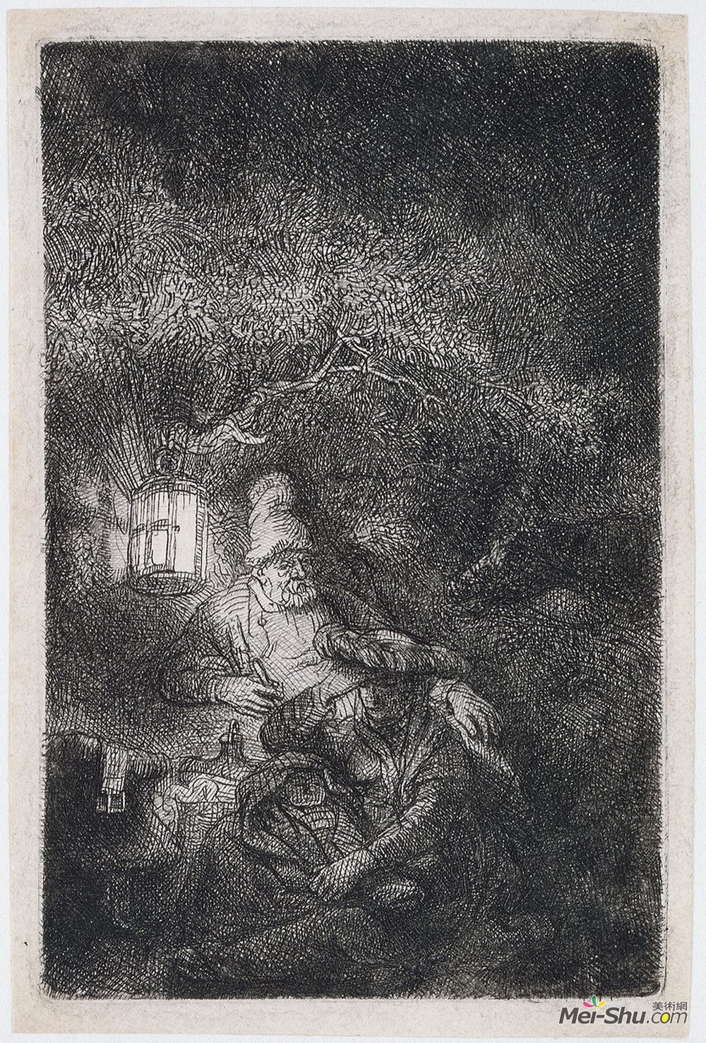 伦勃朗(Rembrandt)高清作品《其余的航班》