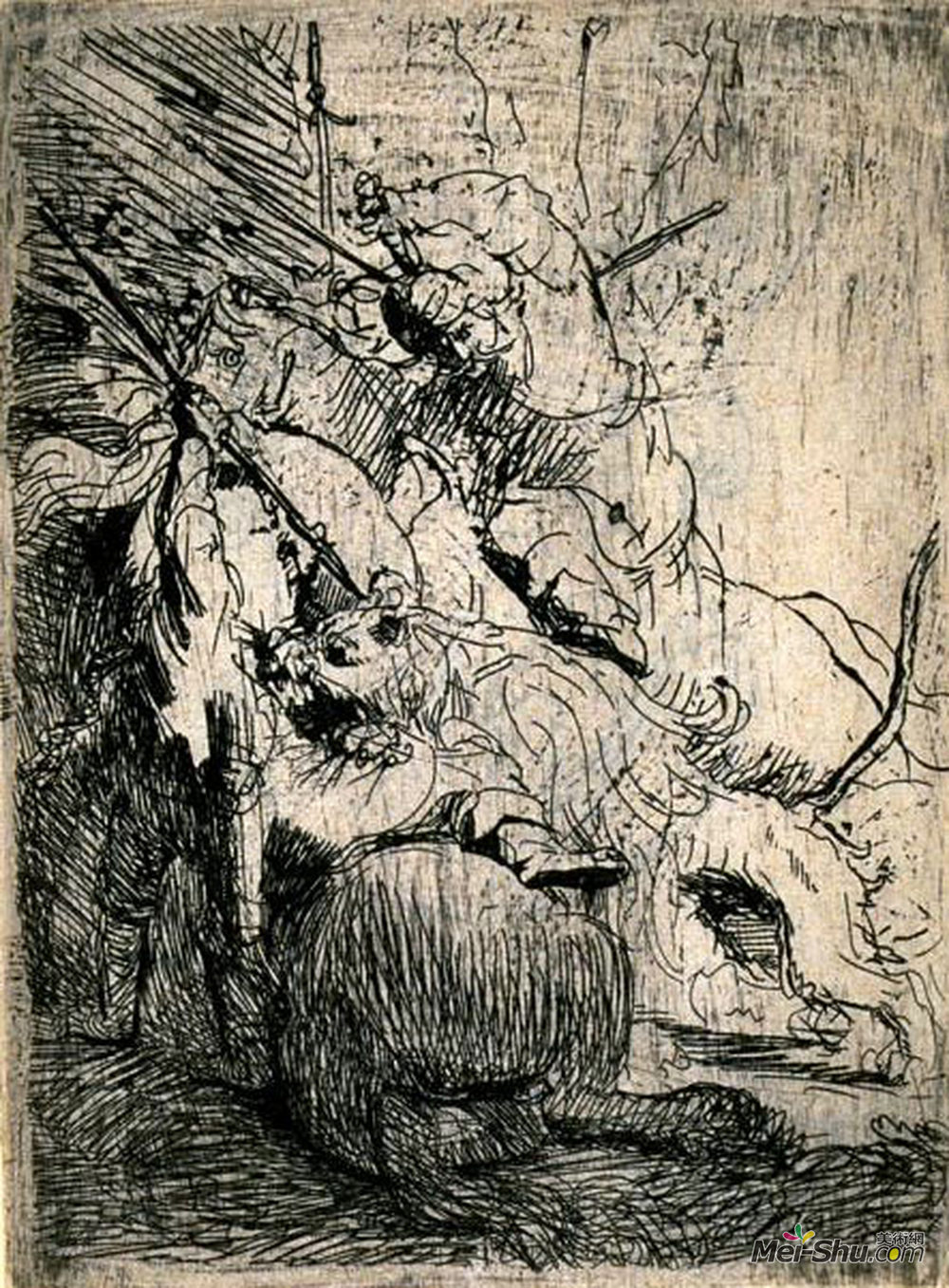 伦勃朗(Rembrandt)高清作品《猎狮》