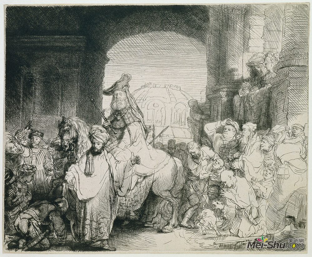伦勃朗(Rembrandt)高清作品《莫迪凯的胜利》