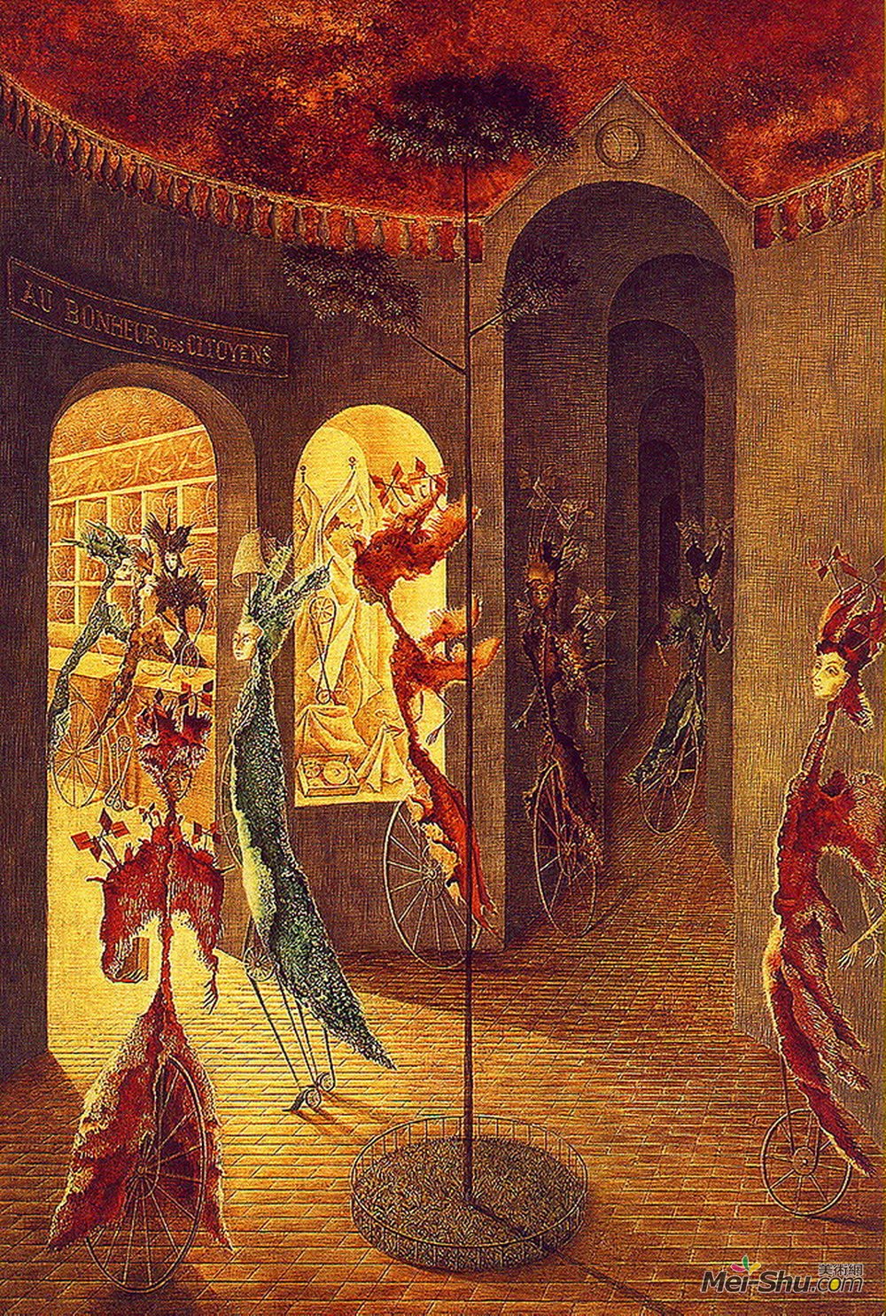 雷梅迪奥斯?瓦罗(Remedios Varo)高清作品《邦胡尔的女士们》