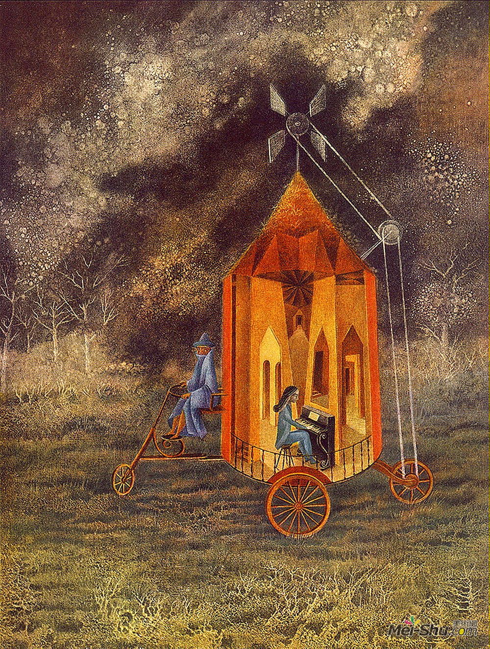 雷梅迪奥斯?瓦罗(Remedios Varo)高清作品《大篷车》