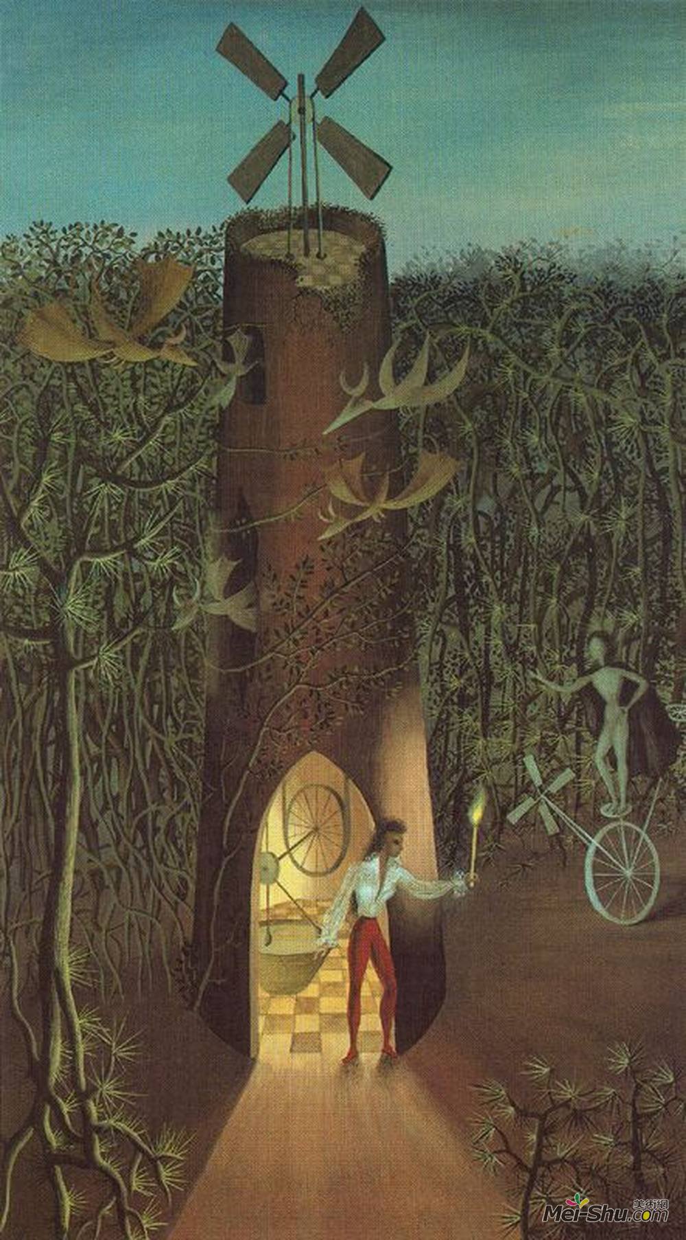 雷梅迪奥斯?瓦罗(Remedios Varo)高清作品《我的朋友Agustin Lazo》