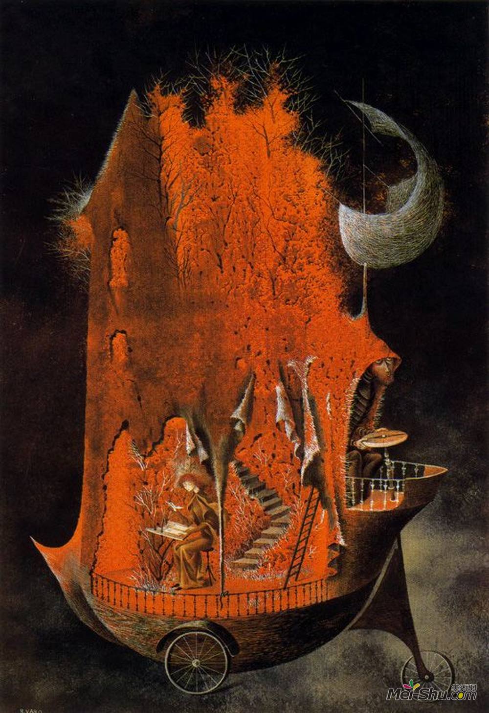 雷梅迪奥斯?瓦罗(Remedios Varo)高清作品《移民》