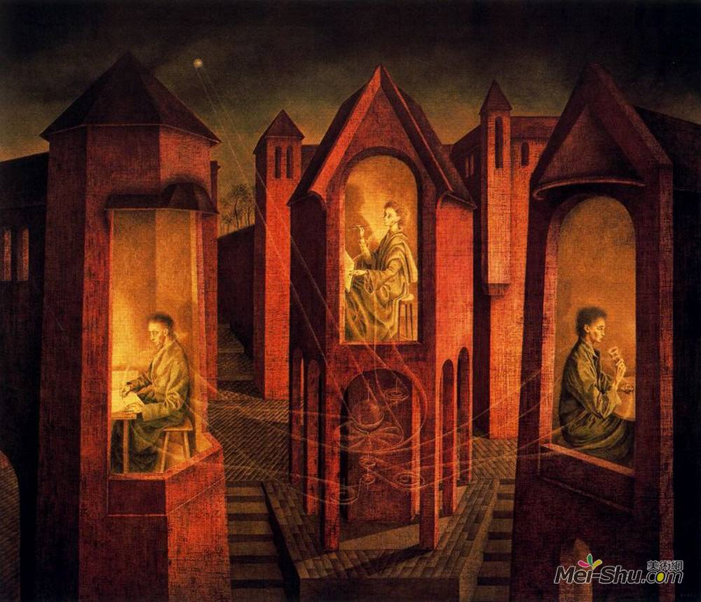 雷梅迪奥斯?瓦罗(Remedios Varo)高清作品《三目的地》