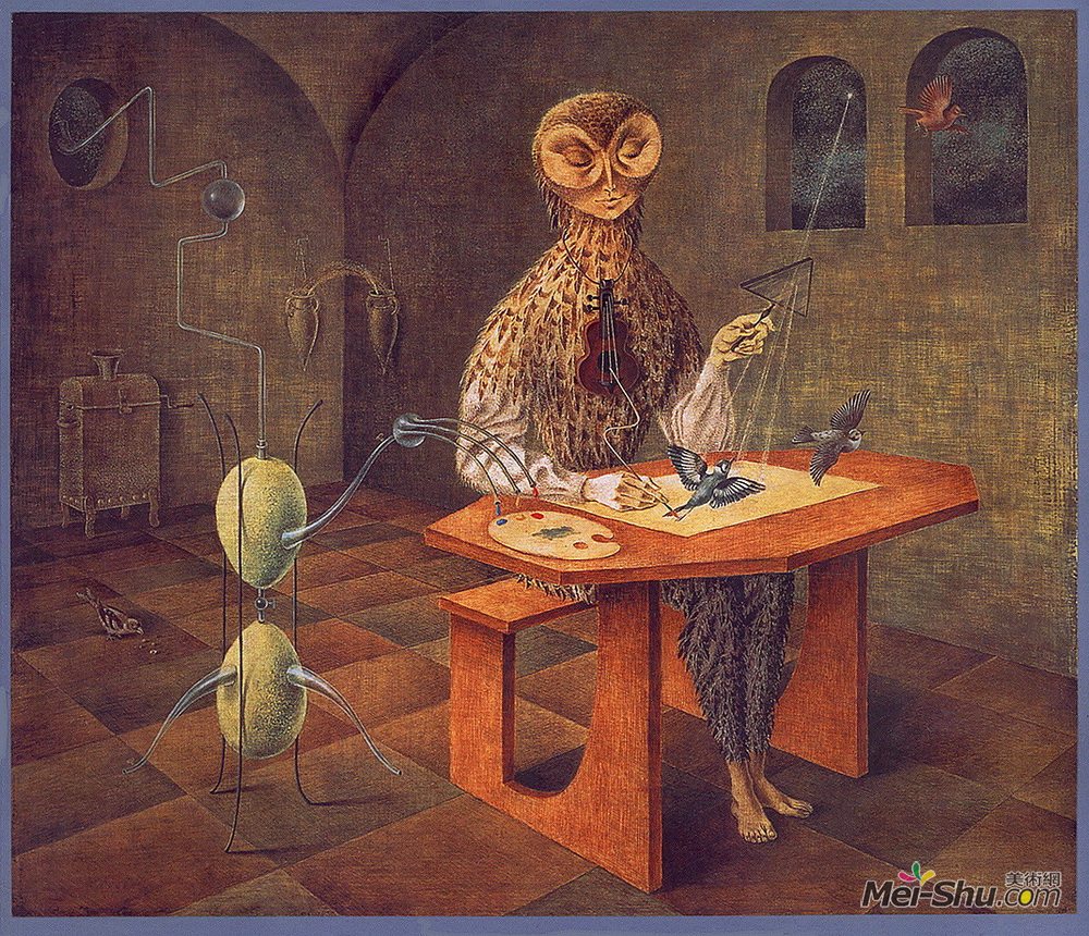 雷梅迪奥斯?瓦罗(Remedios Varo)高清作品《鸟类的创造》