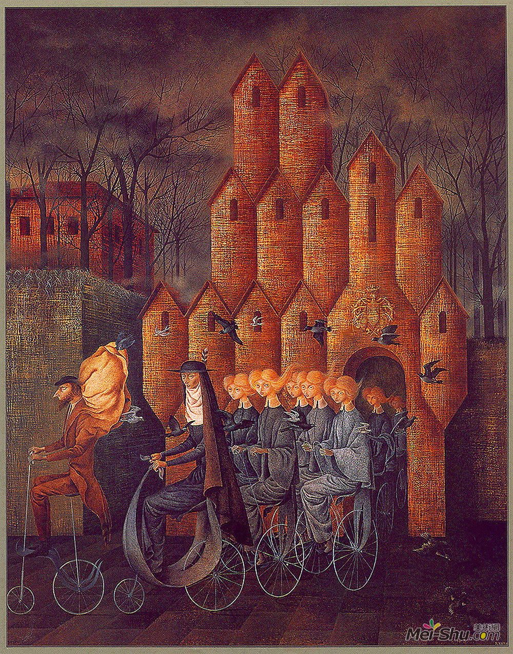 雷梅迪奥斯?瓦罗(Remedios Varo)高清作品《朝塔》