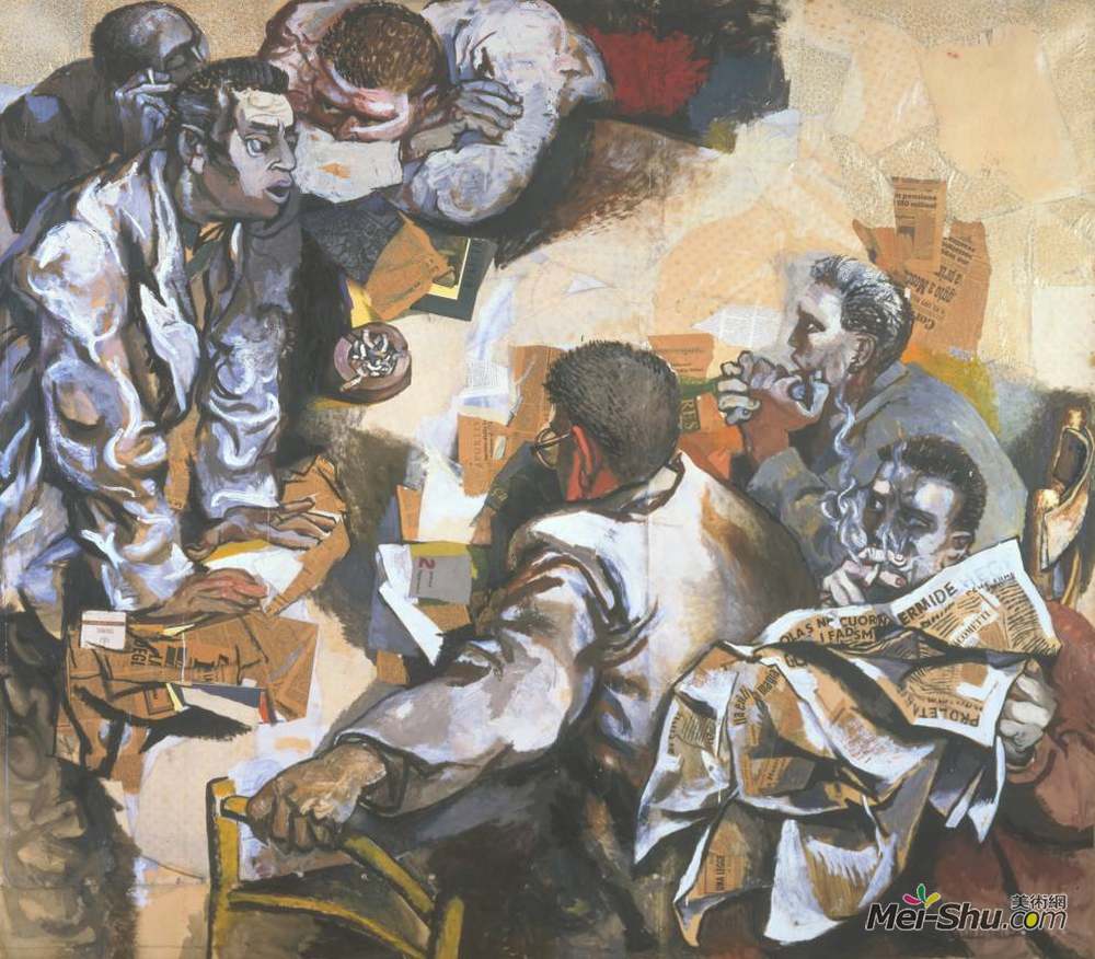 雷纳托·古图索(Renato Guttuso)高清作品《讨论》