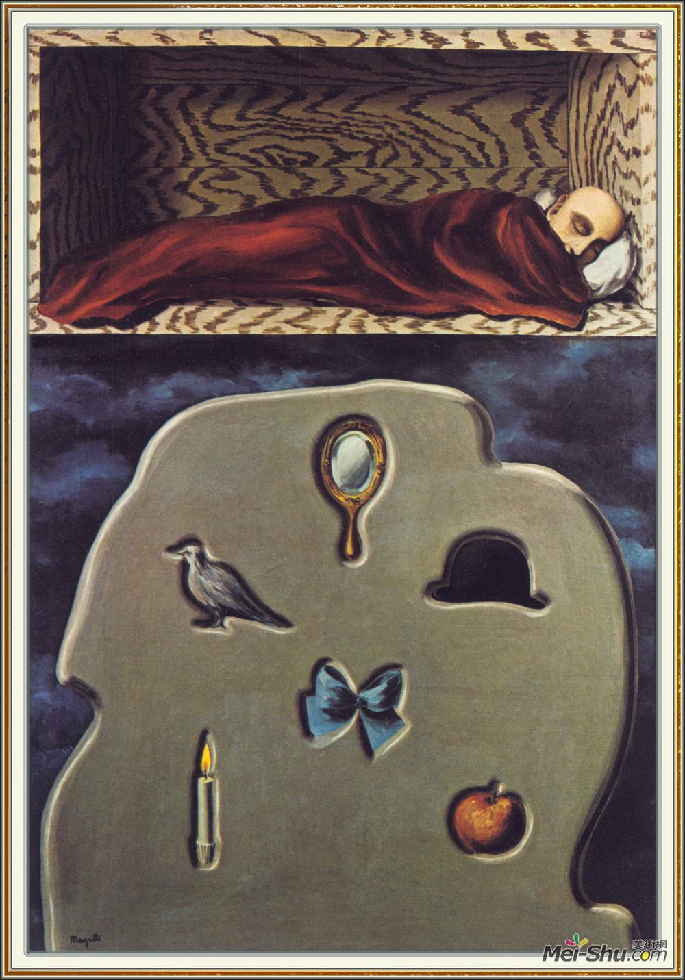 勒内·马格里特(Rene Magritte)高清作品《鲁莽的卧铺》