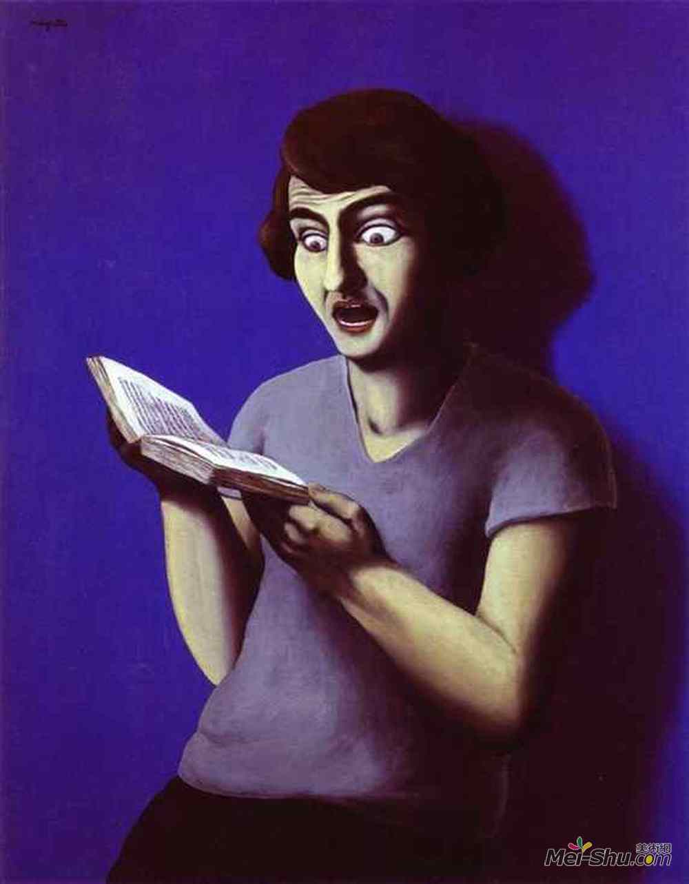 勒内·马格里特(Rene Magritte)高清作品《顺从的读者》
