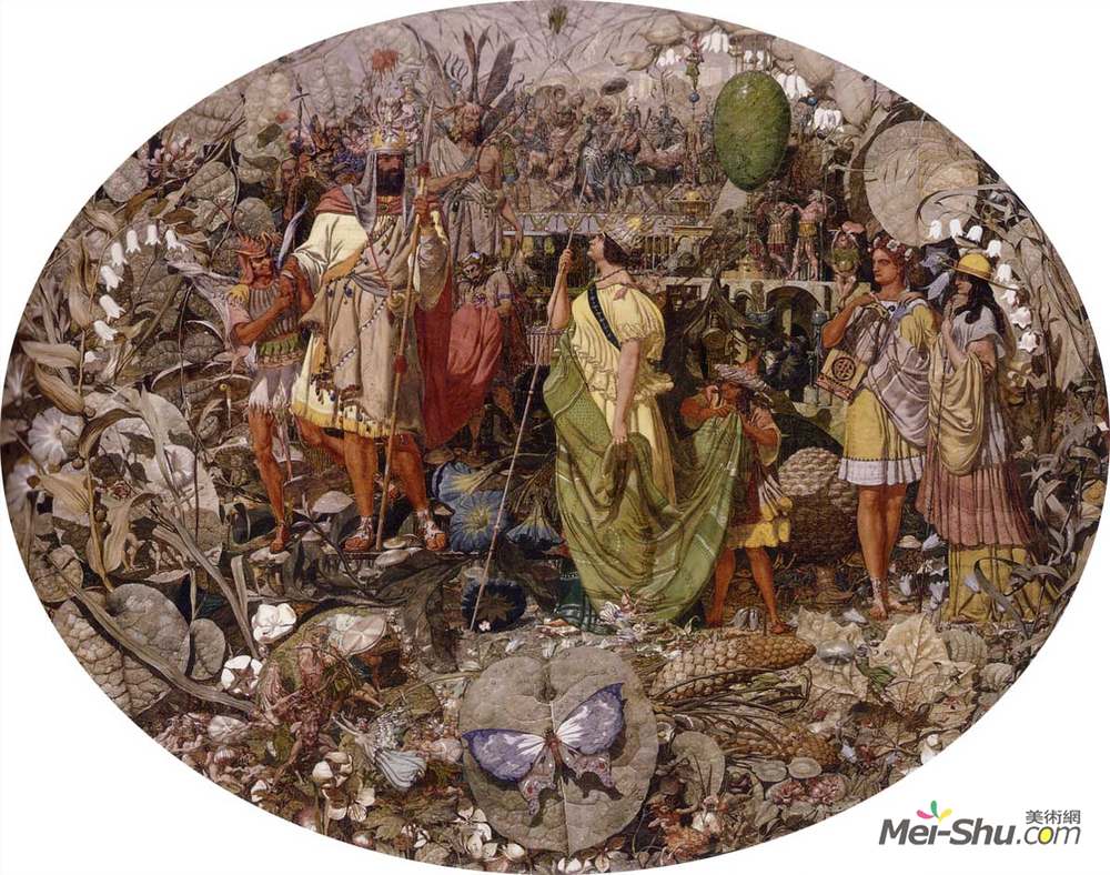 理查德德·达德(Richard Dadd)高清作品《矛盾。奥伯伦和泰坦尼亚》