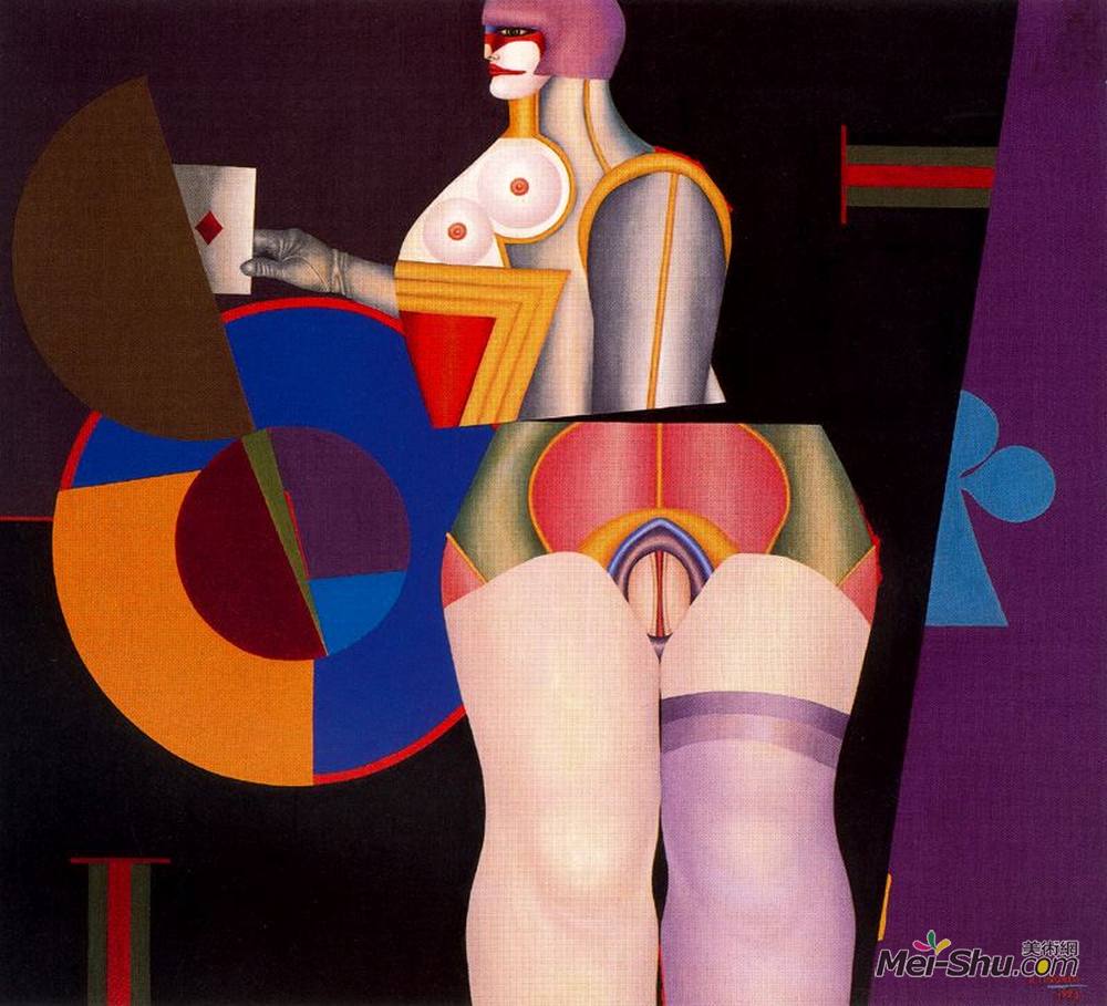理查德德·林德纳(Richard Lindner)高清作品《纸牌游戏》