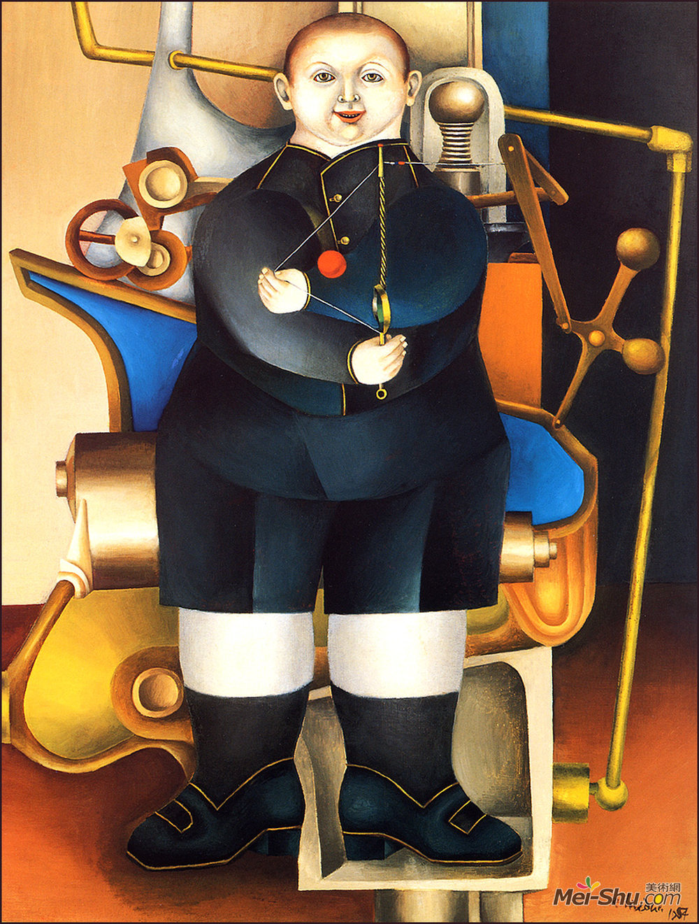 理查德德·林德纳(Richard Lindner)高清作品《男孩与机器》