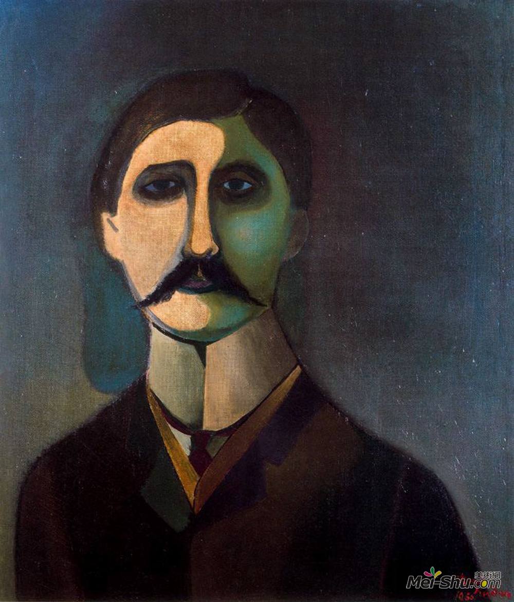 理查德德·林德纳(richard lindner)高清作品《马塞尔·普鲁斯特》