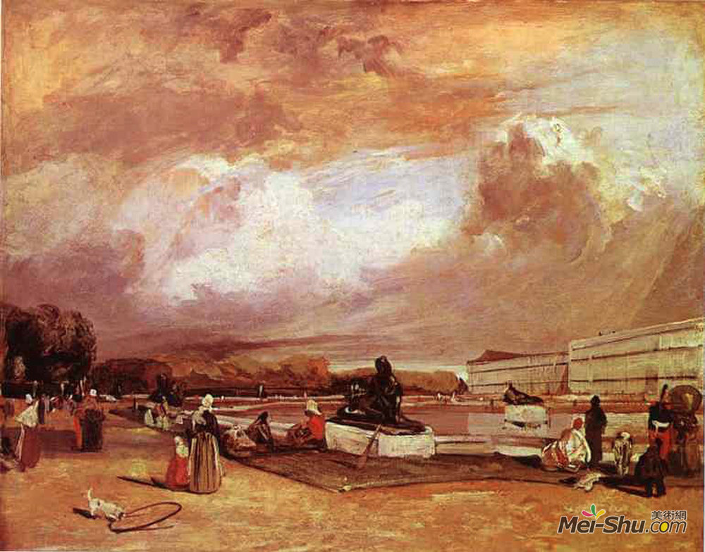 理查德德·帕克斯·伯宁顿(Richard Parkes Bonington)高清作品《凡尔赛水谈》