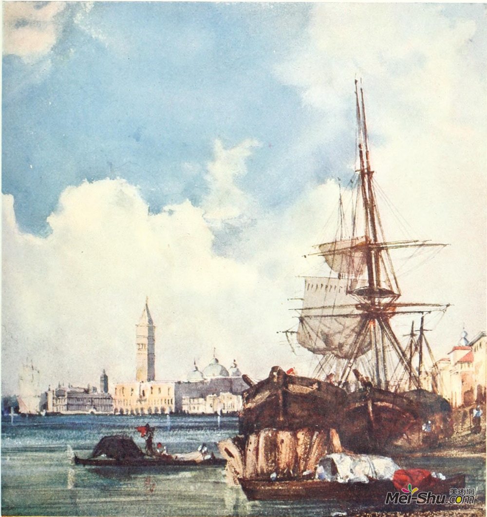 理查德德·帕克斯·伯宁顿(Richard Parkes Bonington)高清作品《威尼斯观》