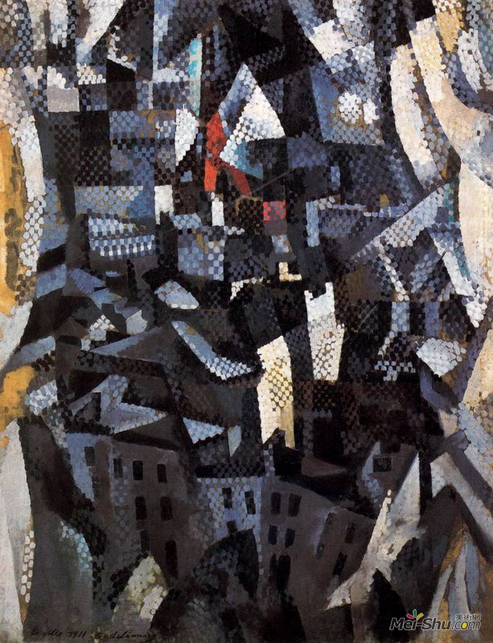 罗伯特·德劳内(Robert Delaunay)高清作品《Ciudades. City》