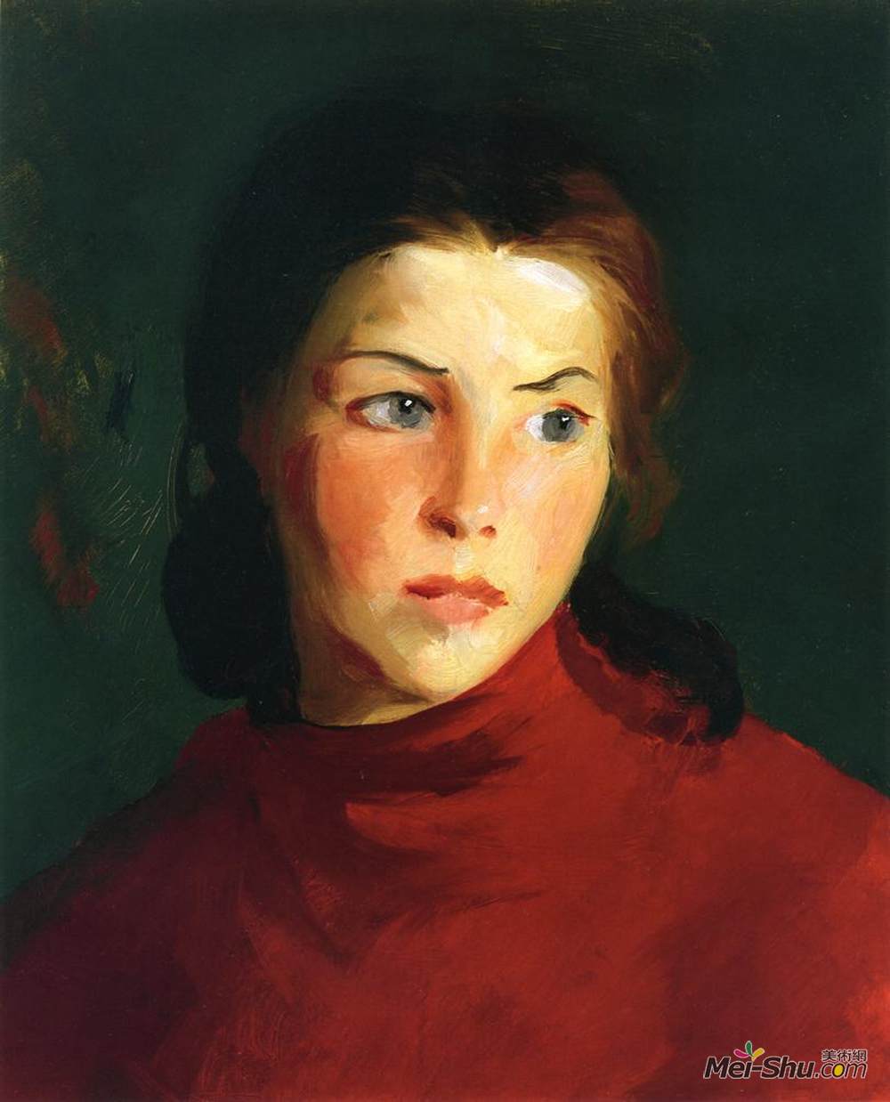 罗伯特·亨利(Robert Henri)高清作品《爱尔兰女孩（Mary Lavelle）》