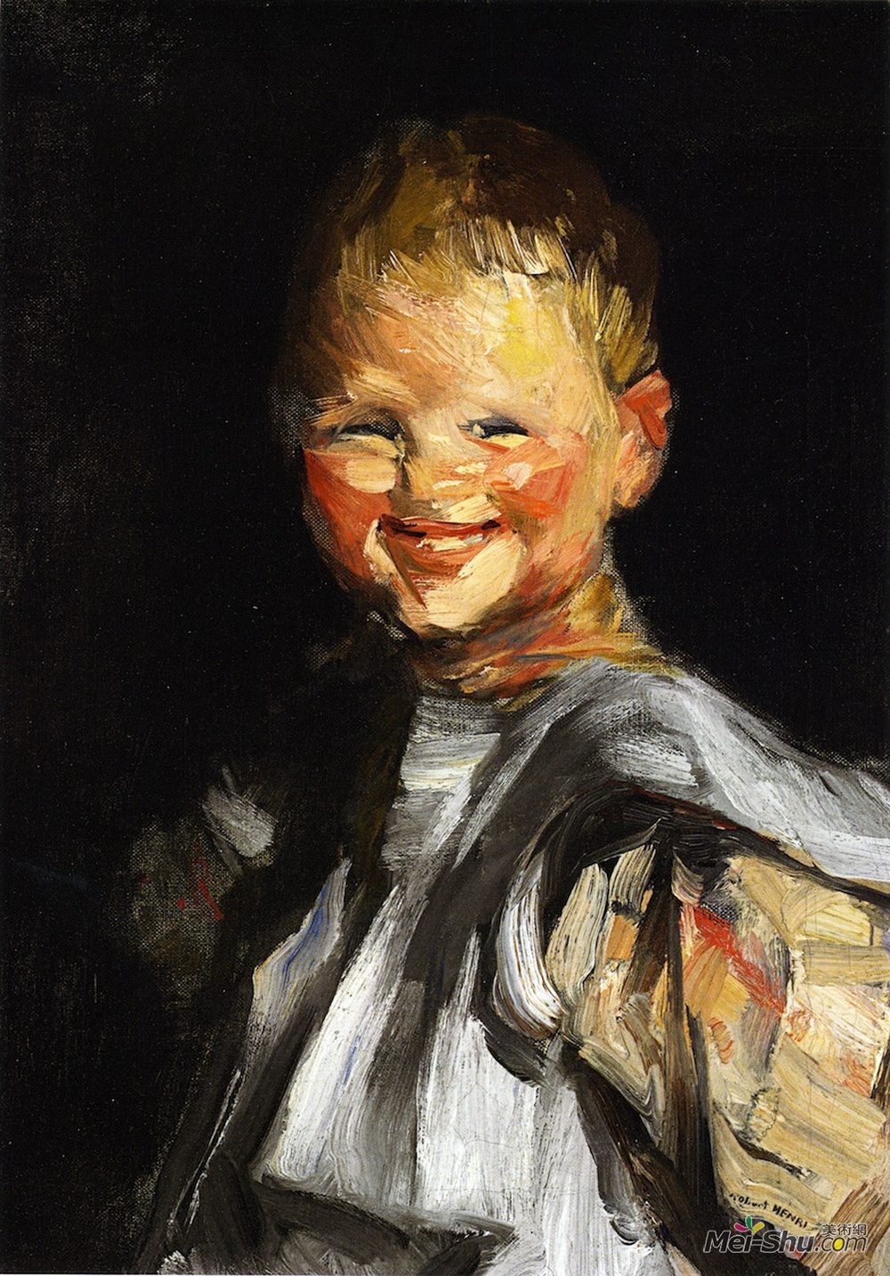 罗伯特·亨利(Robert Henri)高清作品《笑孩子》