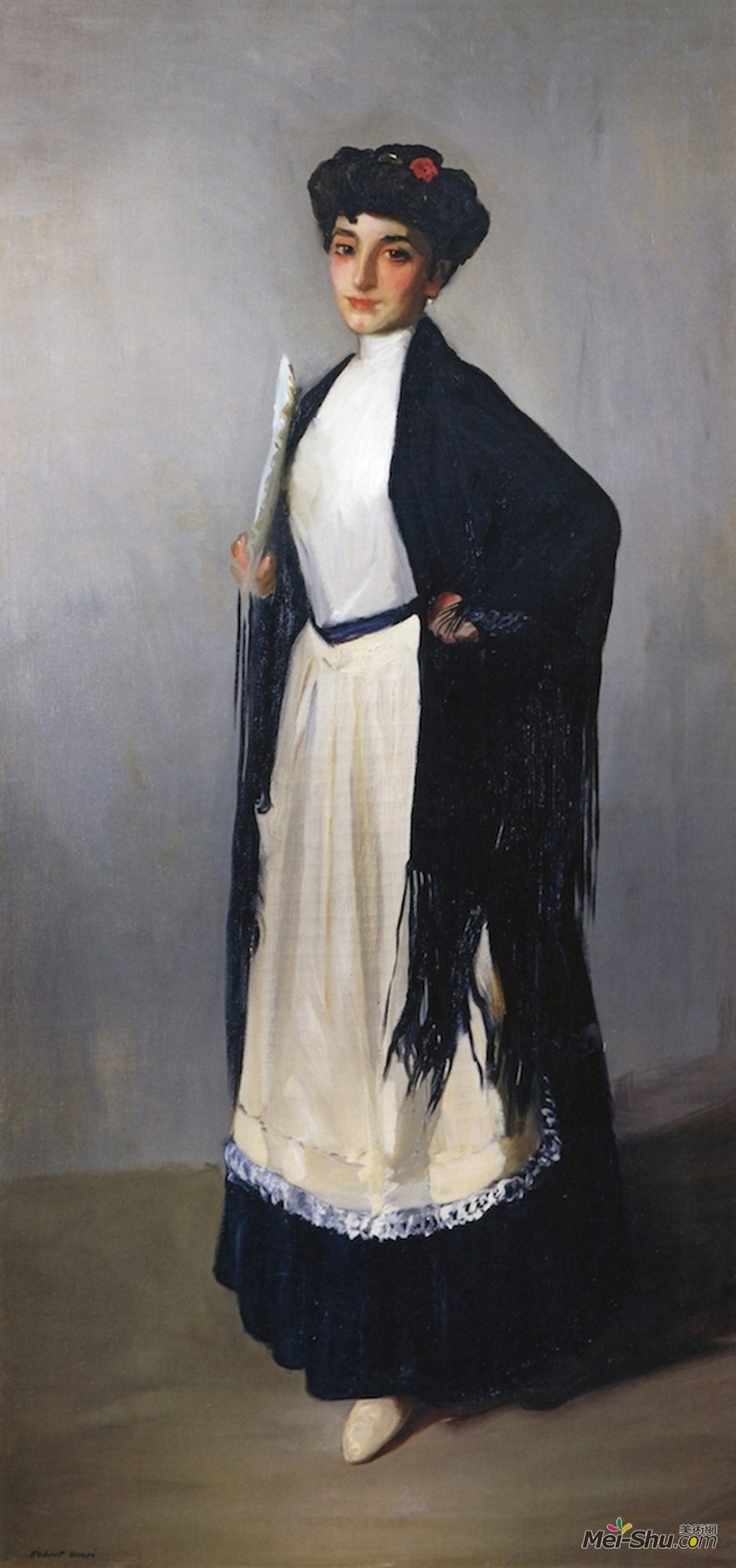 罗伯特·亨利(Robert Henri)高清作品《Modiste of Madrid (also known as Spanish Girl of Madrid)》