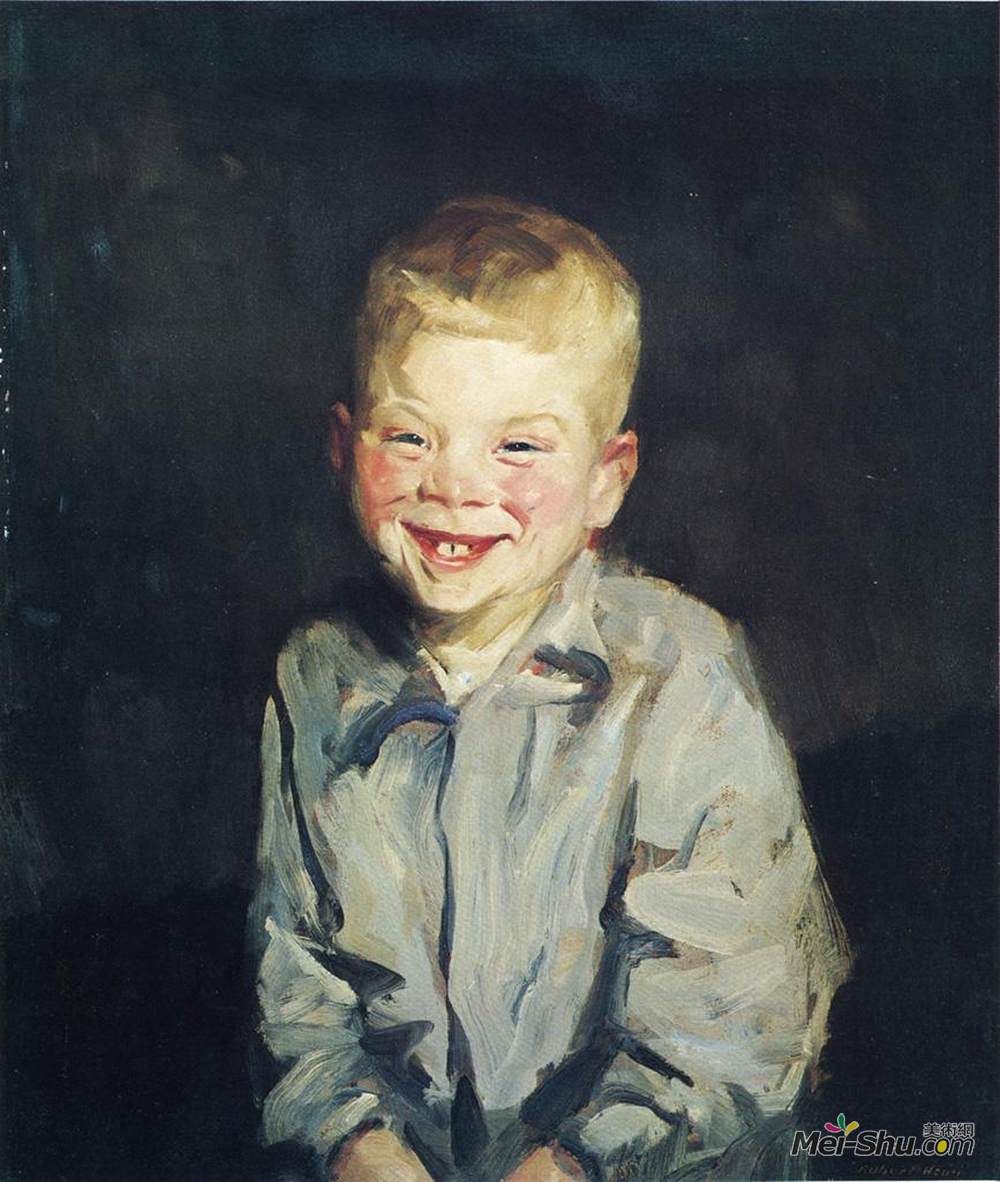 罗伯特·亨利(Robert Henri)高清作品《The Laughing Boy (Jobie)》