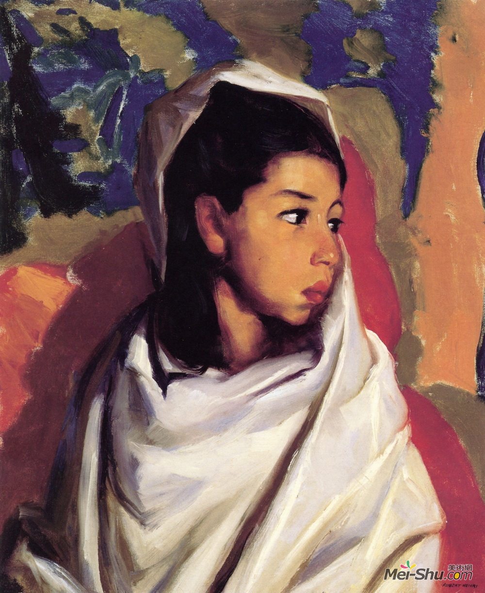 罗伯特·亨利(Robert Henri)高清作品《玛丽亚，（露辛达）》