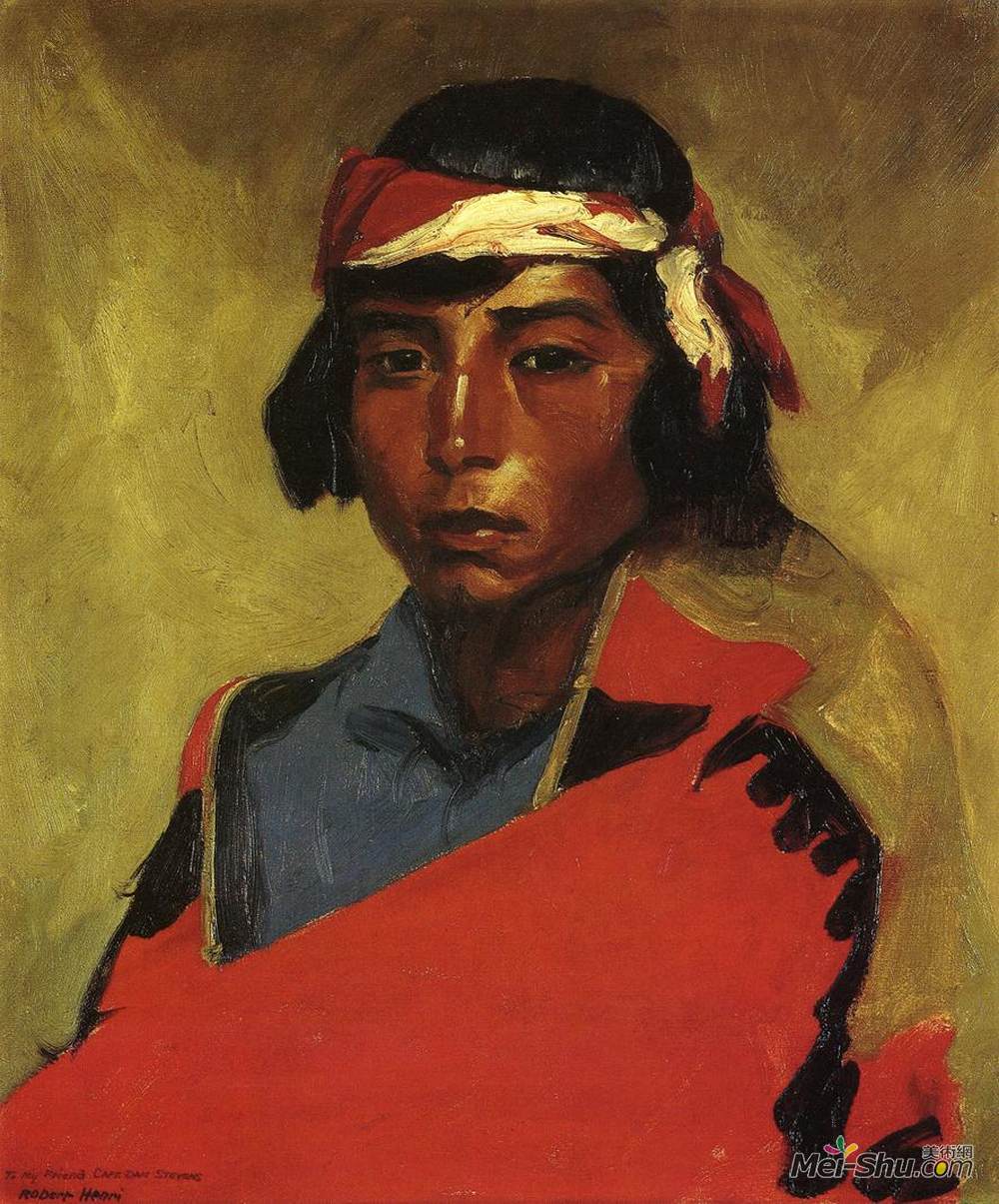 罗伯特·亨利(Robert Henri)高清作品《特鲁克·普韦布洛的年轻巴克》