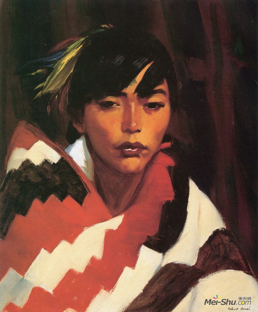 罗伯特·亨利(Robert Henri)高清作品《印第安人，李嘉图》