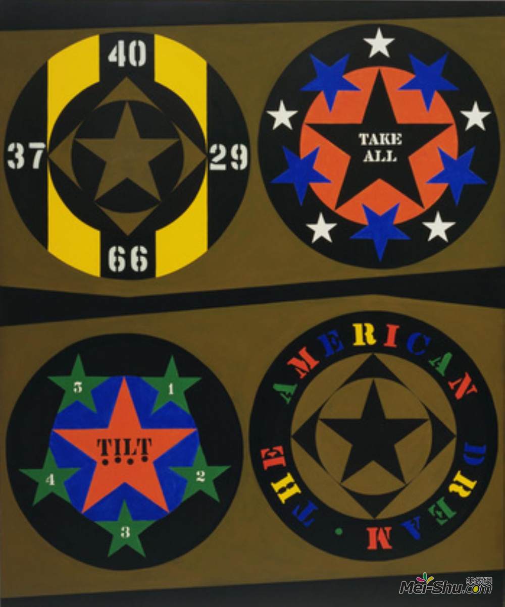 罗伯特·印第安纳(Robert Indiana)高清作品《美国梦，我》