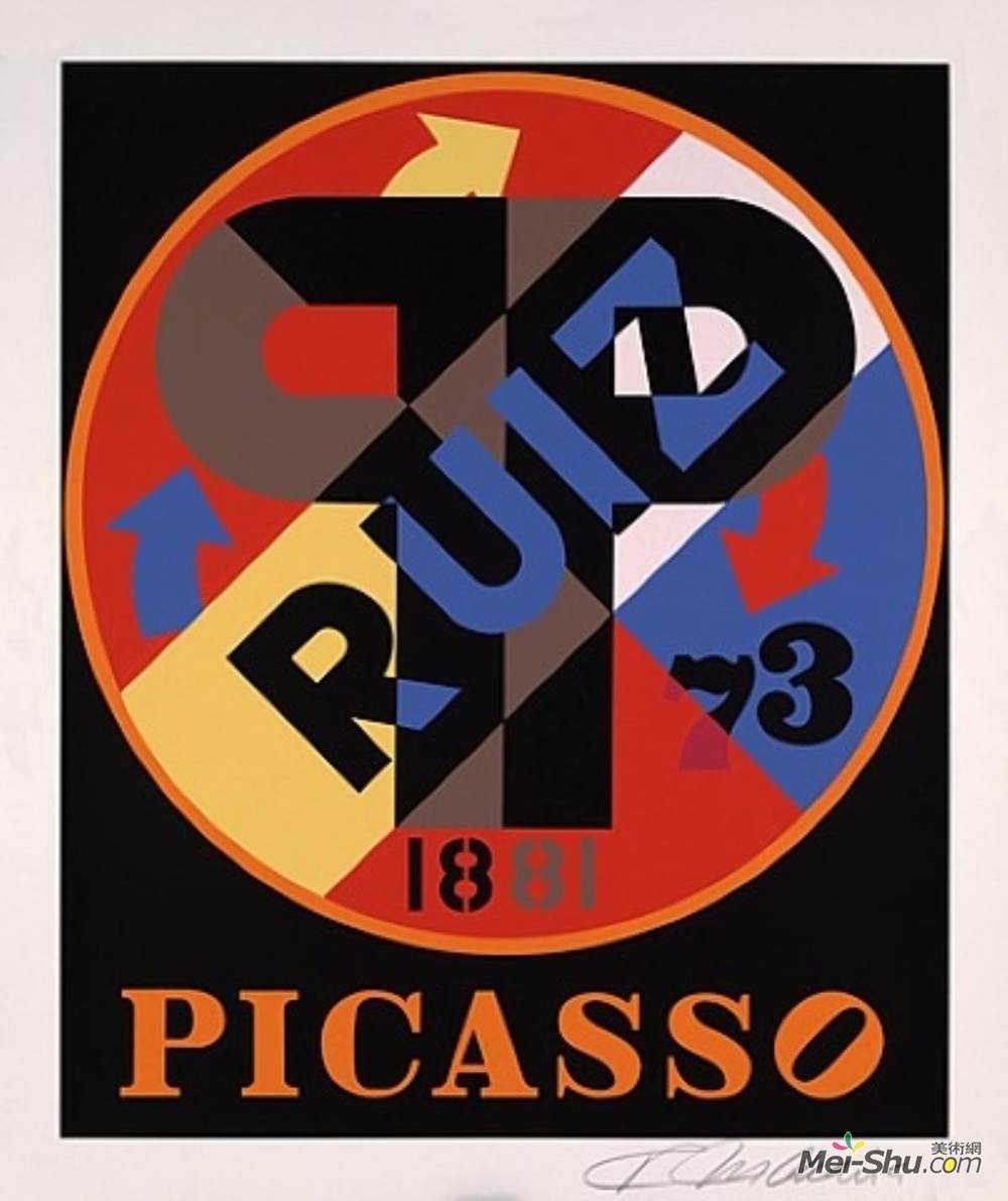 罗伯特·印第安纳(Robert Indiana)高清作品《毕加索，美国梦》