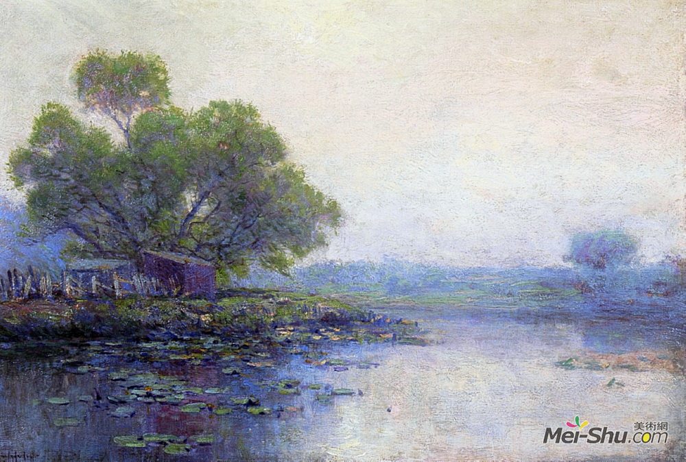 罗伯特·朱利安(Robert Julian Onderdonk)高清作品《池塘之晨》
