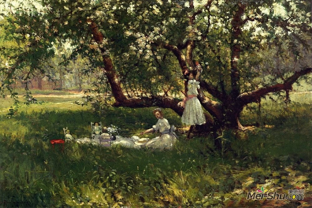罗伯特·朱利安(Robert Julian Onderdonk)高清作品《老苹果树》