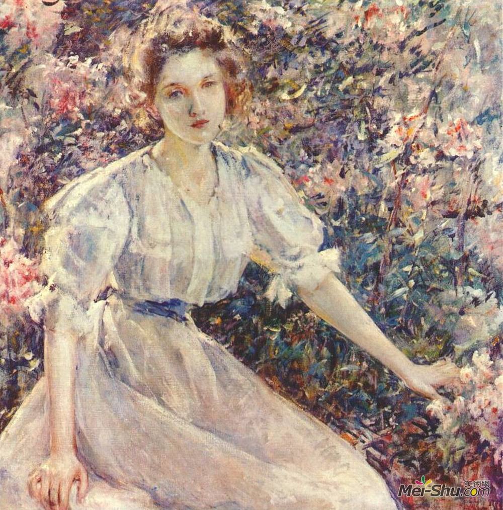 罗伯特·刘易斯·里德(Robert Lewis Reid)高清作品《杜鹃花》