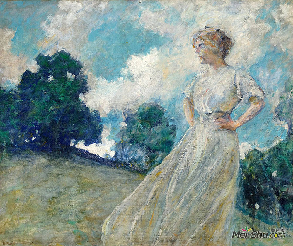 罗伯特·刘易斯·里德(Robert Lewis Reid)高清作品《夏风》